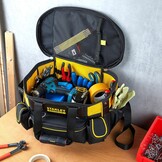 STANLEY FATMAX Sturdy Round Top Tool Bag, Multifunctional Tool Storage Organizer, FMST1-70749 Color