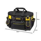 STANLEY FATMAX Sturdy Round Top Tool Bag, Multifunctional Tool Storage Organizer, FMST1-70749 Color