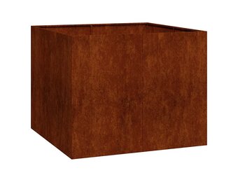 vidaXL Plantenbak roestig 100x100x80 cm weervast staal