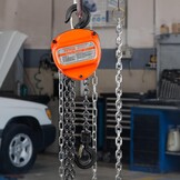 VEVOR Manual Chain Hoist 1T Pull Chain with Block Hook 360° Lifting Height 5.6m Alloy Steel G80 Chain Guide with Double Ratchet Brake for Garages