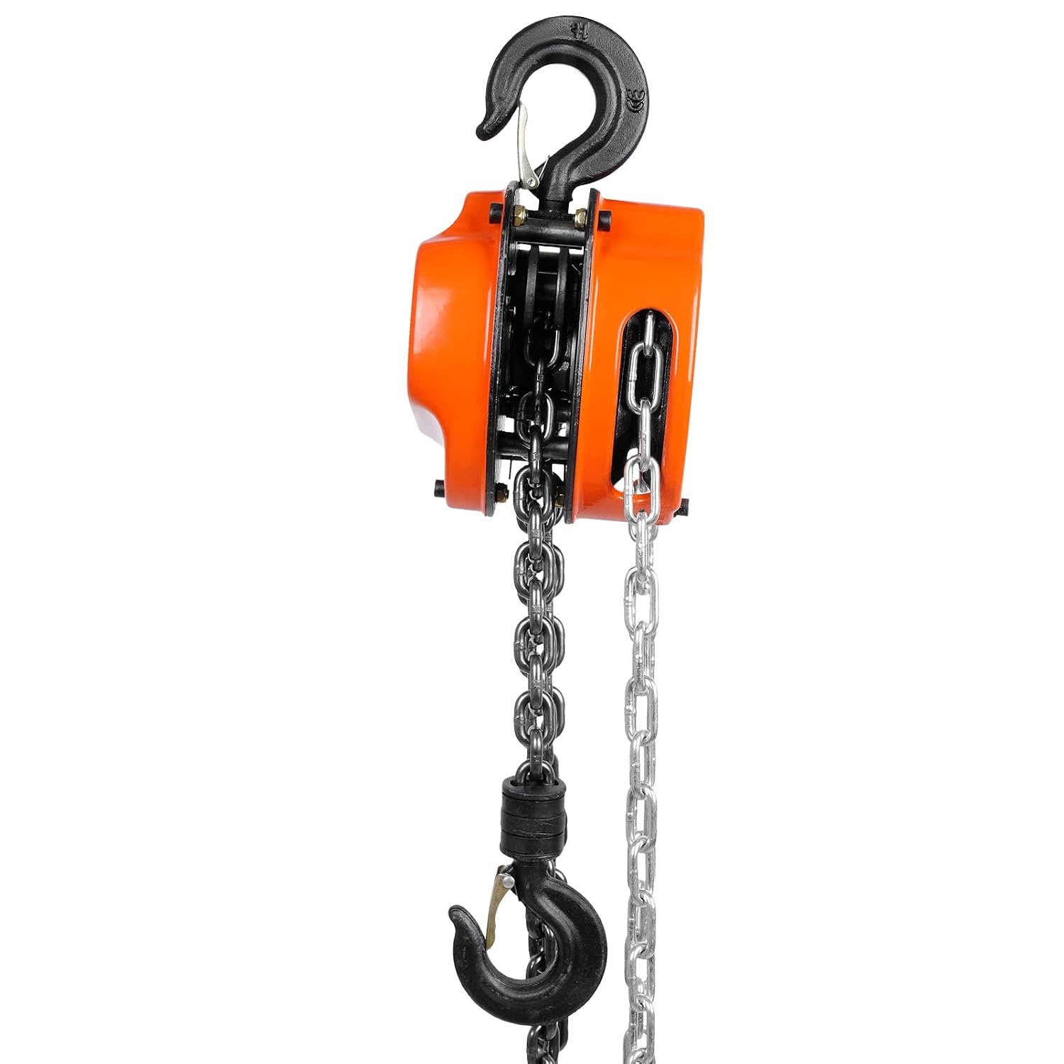 VEVOR Manual Chain Hoist 1T Pull Chain with Block Hook 360° Lifting Height 5.6m Alloy Steel G80 Chain Guide with Double Ratchet Brake for Garages