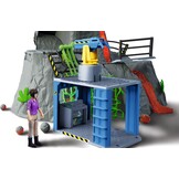 Schleich 42564 DINOSAURS Grote vulkaanexpeditie, dinosaurus-speelgoedset incl. vulkaan met LED-licht & uitbarstfunctie, onderzoeksfiguur & 2 dinosaurusfiguren, aanbevolen leeftijd: 5-12 jaar