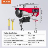 Elektrische Lier 800kg Hefvermogen - 12m Hoogte | 1450W Koperen Motor | Nu 35% Korting