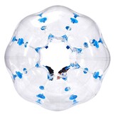 VEVOR Opblaasbare Bump Bal Bumper Bumper Bumper 1 st. 1,2 m x 1,03 m, Menselijke botsingsbal, PVC-lichaams-blaas-bouncebal voor buitenactiviteiten, transparant + blauwe stippen opblaasbare bumper bal