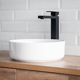 Zwarte Wastafelkraan Staand - Eengreepsmengkraan met Waterbesparing - 59% Korting