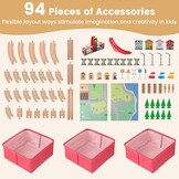 FANTASK Houten Activiteitentafel 92x64 cm met 94 Accessoires - Natuurlijk