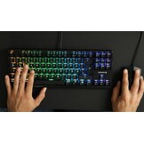 CHERRY G80-3000N RGB TKL, internationale lay-out, AZERTY-toetsenbord, bedraad toetsenbord, mechanisch gaming-toetsenbord, CHERRY MX SILENT RED SWITCHES, zwart