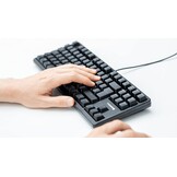CHERRY G80-3000N RGB TKL, internationale lay-out, AZERTY-toetsenbord, bedraad toetsenbord, mechanisch gaming-toetsenbord, CHERRY MX SILENT RED SWITCHES, zwart