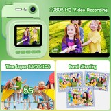 GREENKINDER Instant Camera voor Kinderen - Groen - 2.4 Inch - 32GB SD Kaart