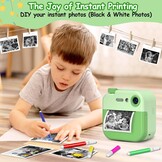 GREENKINDER Instant Camera voor Kinderen - Groen - 2.4 Inch - 32GB SD Kaart