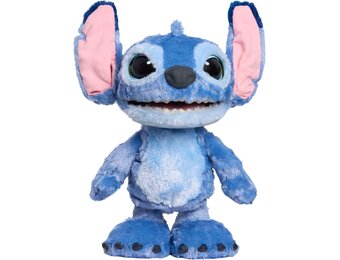 Disney Ultimate Stitch Interactieve Pluche Knuffel 43 cm - Blauw