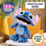 Disney Ultimate Stitch Interactieve Pluche Knuffel 43 cm - Blauw