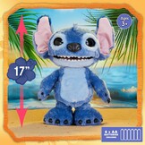Disney Ultimate Stitch Interactieve Pluche Knuffel 43 cm - Blauw