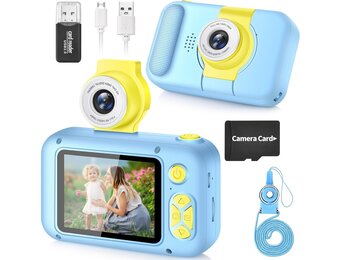 ARNSSIEN Kids Camera with 180° Rotating Lens & 1080P HD,2.4" Large Screen | Kids Digital Camera for Boys and Girls 3-12 Years,Pictures/Videos,Kids Photo Camera Birthday Gift,X101