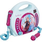 Lexibook, Frozen, draagbare CD-speler met microfoons, muziekspeler, herhalen en programmeren, karaoke, hoofdtelefoonaansluiting, blauw/paars, RCDK100FZ