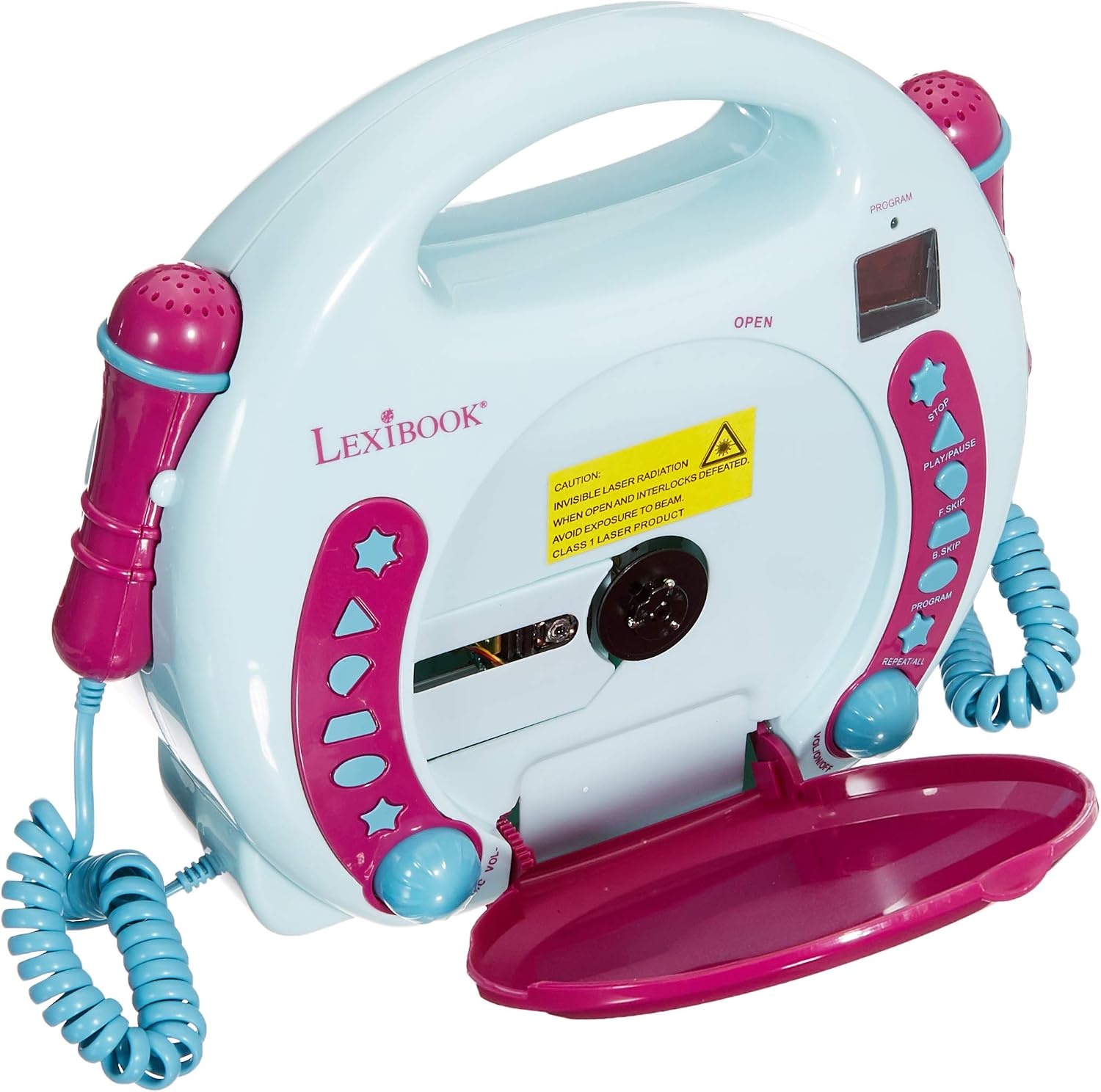 Lexibook, Frozen, draagbare CD-speler met microfoons, muziekspeler, herhalen en programmeren, karaoke, hoofdtelefoonaansluiting, blauw/paars, RCDK100FZ