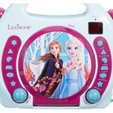 Lexibook, Frozen, draagbare CD-speler met microfoons, muziekspeler, herhalen en programmeren, karaoke, hoofdtelefoonaansluiting, blauw/paars, RCDK100FZ