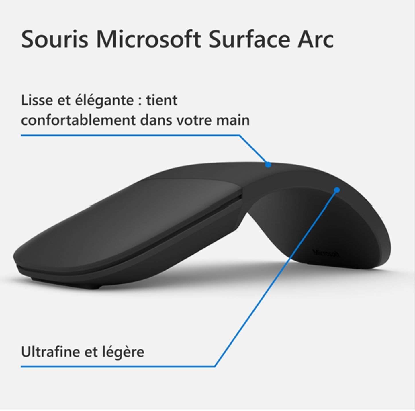 Microsoft Surface Arc Mouse - Draadloze Bluetooth Muis - Zwart