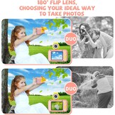 ARNSSIEN Roze Kinderen Camera met 180° Draaibare Lens en 2.4 Inch Scherm