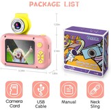 ARNSSIEN Roze Kinderen Camera met 180° Draaibare Lens en 2.4 Inch Scherm