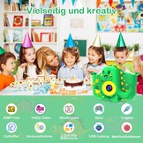Kindercamera, 1080p HD-scherm, fototoestel voor kinderen met 32 GB TF-kaart, USB-kaartlezer, selfie, digitale camera, voor jongens en meisjes, kerstspeelgoed van 3-12 jaar