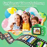 Kindercamera, 1080p HD-scherm, fototoestel voor kinderen met 32 GB TF-kaart, USB-kaartlezer, selfie, digitale camera, voor jongens en meisjes, kerstspeelgoed van 3-12 jaar