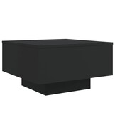 vidaXL Salontafel met LED-verlichting 55x55x31 cm zwart