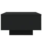 Salontafel met LED-verlichting 55x55x31 cm zwart - 60% Korting