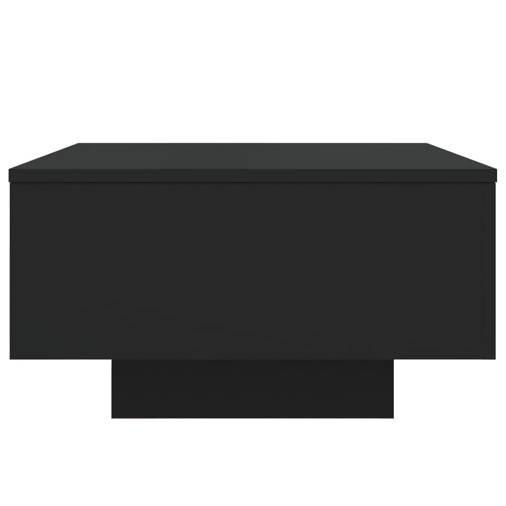 Salontafel met LED-verlichting 55x55x31 cm zwart - 60% Korting