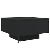 vidaXL Salontafel met LED-verlichting 55x55x31 cm zwart
