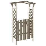 Pergola met poort 116x40x204 cm Vurenhout - 35% Korting!