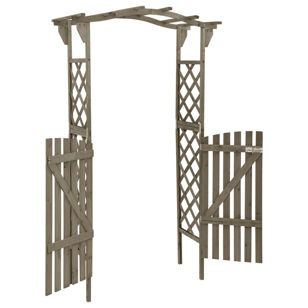 Pergola met poort 116x40x204 cm Vurenhout - 35% Korting!