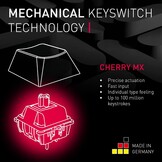 CHERRY MX BOARD 3.0 S Mechanisch Gaming Toetsenbord, QWERTZ, Aluminium, RGB, MX Silent Red, Zwart