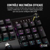 CORSAIR K70 Core RGB Mechanisch Gaming Toetsenbord met Palmsteun - Voorgesmeerde lineaire toetsen Corsair MLX Red - Geluidsdemping - Compatibel met iCUE - AZERTY FR - Zwart