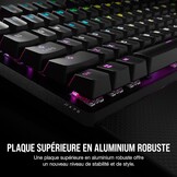 CORSAIR K70 Core RGB Mechanisch Gaming Toetsenbord met Palmsteun - Voorgesmeerde lineaire toetsen Corsair MLX Red - Geluidsdemping - Compatibel met iCUE - AZERTY FR - Zwart