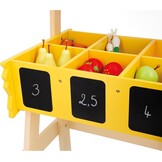 Janod J03322 - Kinderhandelaarsmarkt, imitatiespel voor kinderen, 32 accessoires, ontwikkelt verbeeldingskracht, FSC houten speelgoed, waterschilderwerk, geschikt voor kinderen vanaf 3 jaar