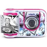 VTech - KidiZoom Print Cam Roze, Instant Print Camera, Foto, Selfie, Video, Kleurendisplay, Stickers, Filters en Grappige Effecten, Cadeau voor Kinderen vanaf 5 Jaar - Inhoud in het Frans | Digitale camera voor kinderen vanaf 5 jaar, onmiddellijke afdruk,