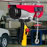 VEVOR Elektrische lier 300 kg tot 600 kg hefhoogte 12 m kabel motorlier 1150 W koperen motor katrol 10 m/min hefsnelheid lift met kabelafstandsbediening kabellift kettingtakel