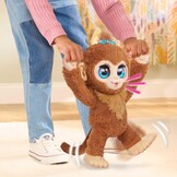Just Play Pluche interactieve aap Peanut Furreal, pluche aap, 38 cm hoog met geluidsfuncties, speelgoed voor kinderen vanaf 4 jaar