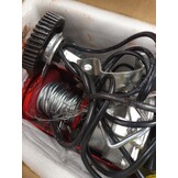 VEVOR Elektrische katrol met dubbele kabel, max. belasting 1200 kg, kabelafstandsbediening 4,2 m, hefhoogte enkele kabel 12 m, katrol noodstop, hefbrug voor garage, magazijn, fabriek