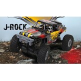Jamara 410113 410113-J-Rock Crawler 4WD 1:10 Li-Ion 2,4 GHz - rubberen banden, verstelbare baan, 2 aandrijfmotoren, extreme oprijindex voor hellingen, zeer hoge bodemvrijheid