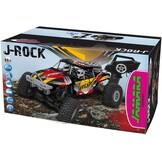 Jamara 410113 410113-J-Rock Crawler 4WD 1:10 Li-Ion 2,4 GHz - rubberen banden, verstelbare baan, 2 aandrijfmotoren, extreme oprijindex voor hellingen, zeer hoge bodemvrijheid