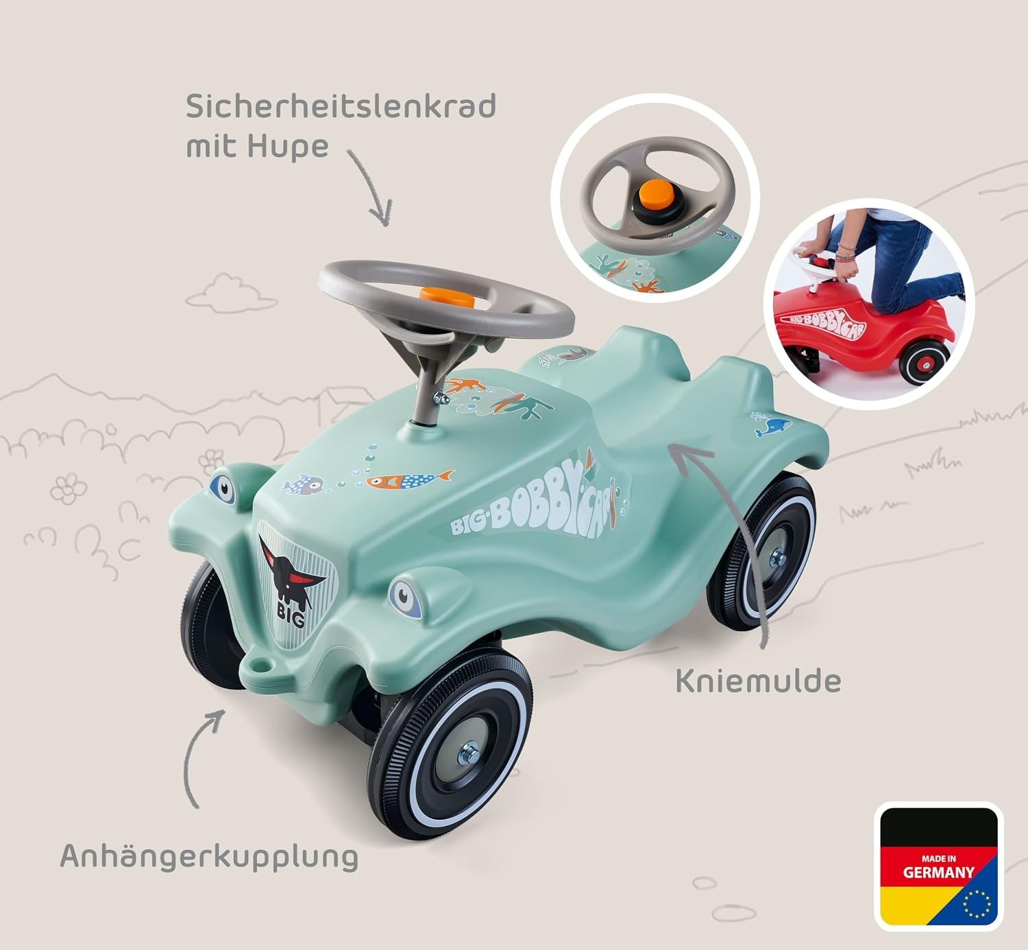 Glijauto Classic Green Sea Design - 34% Korting!