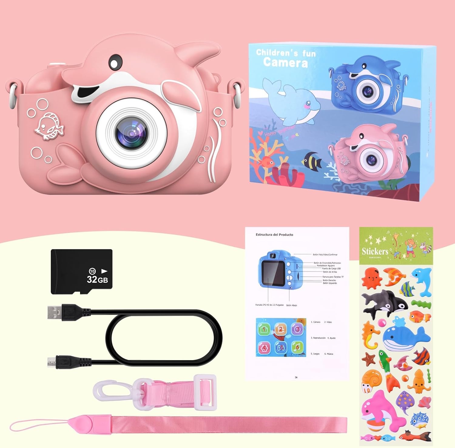 Digitale Kinder Camera 1080p HD met 32GB SD Kaart - 33% Korting