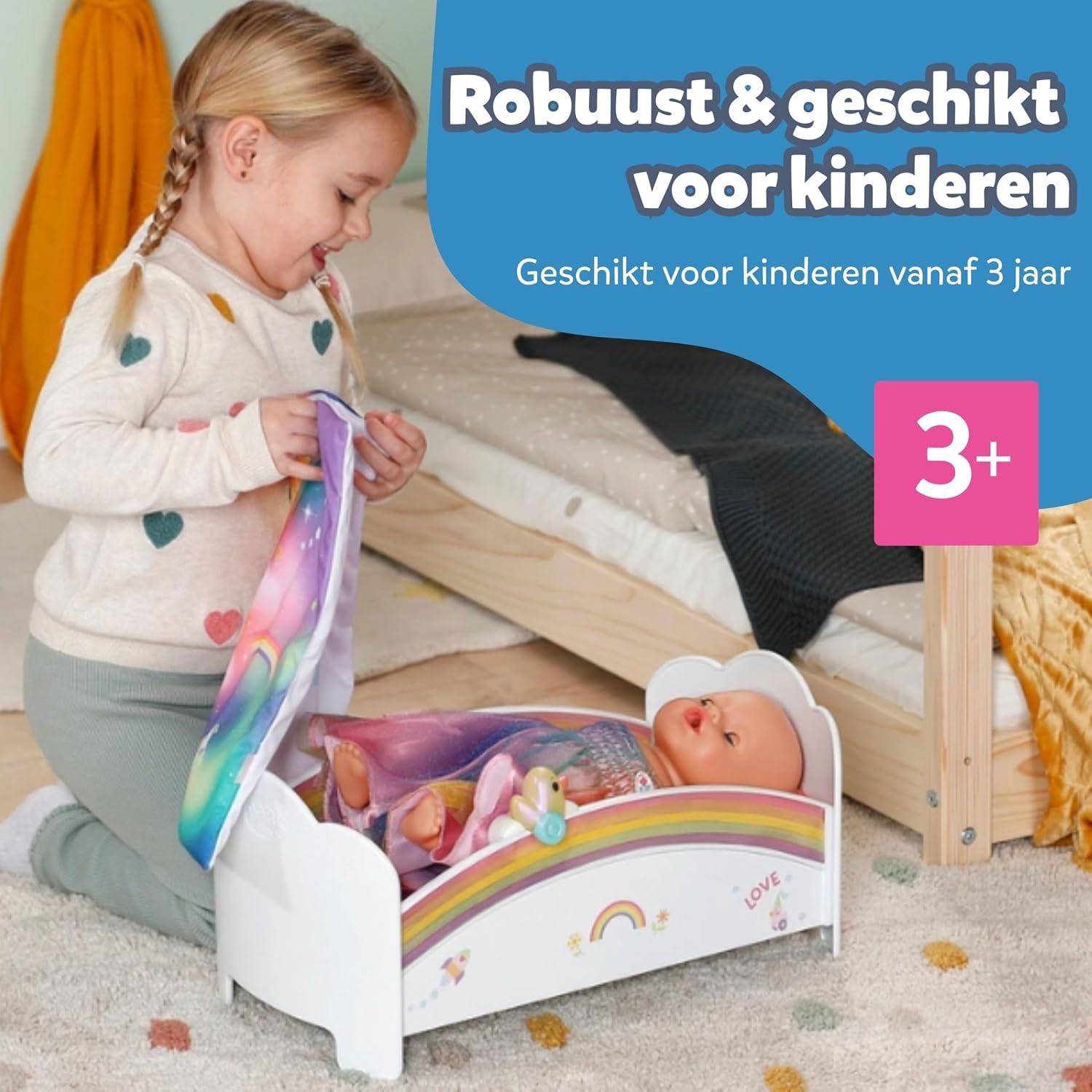 BABY born Poppenbed Regenboog met Licht & Melodie - 34% Korting