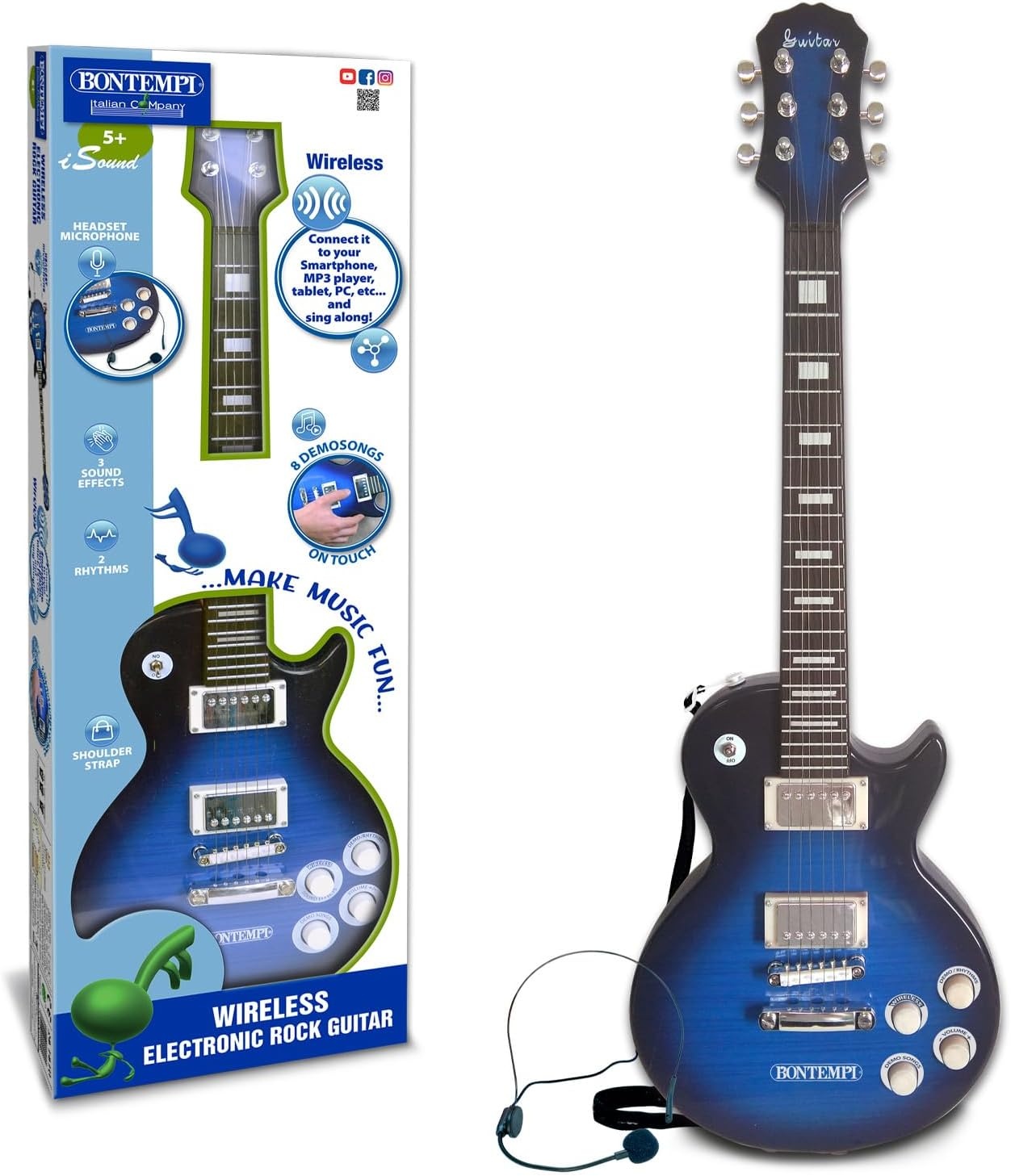 Elektronische Kinder Gitaar Bontempi met Licht & Geluid - 34% Korting