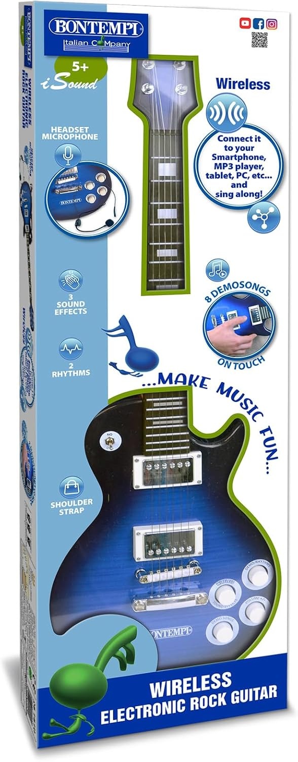Elektronische Kinder Gitaar Bontempi met Licht & Geluid - 34% Korting