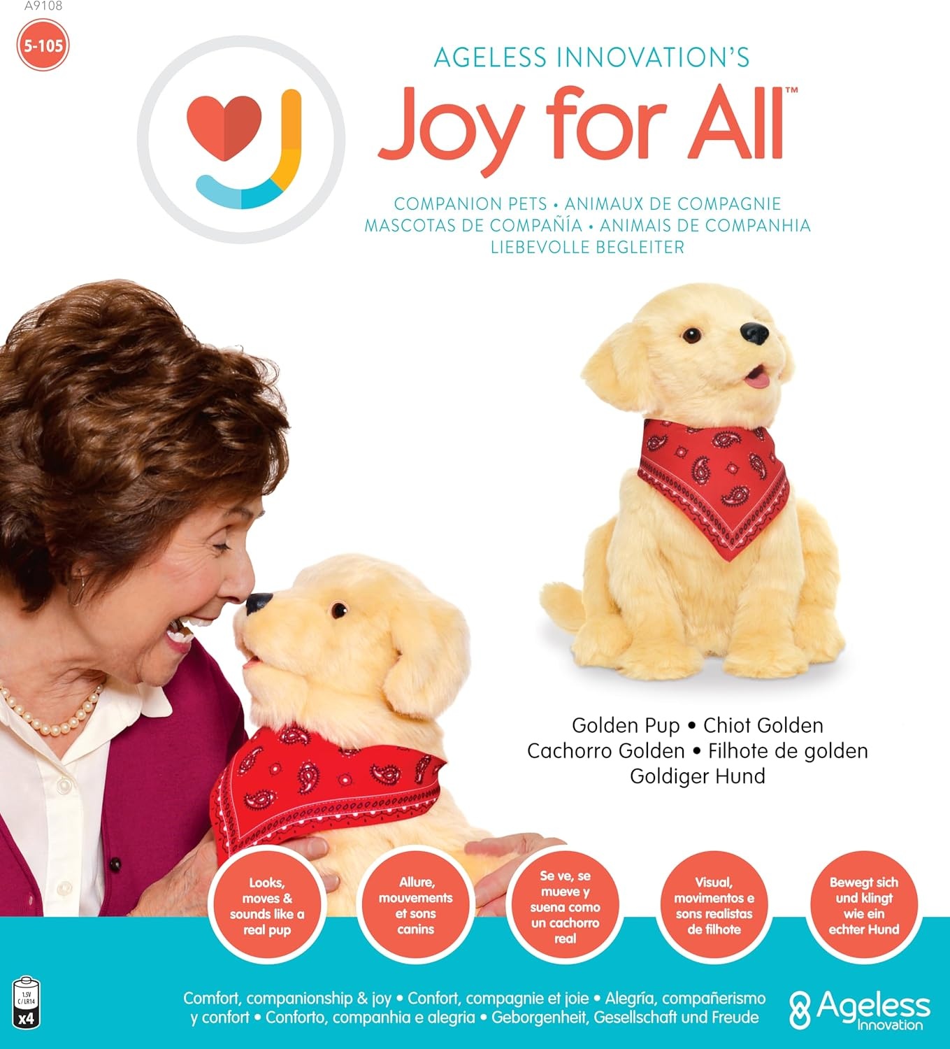 Interactieve Pluche Hond Goud 23cm - Levensecht - 35% Korting