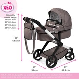 Poppenwagen XEO 2-in-1 Cappuccino - 34% Korting