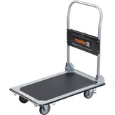 Inklapbare Platformwagen 150 kg met Parkeerrem & Zwenkwielen - 34% Korting
